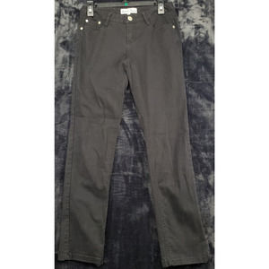 Baleno Jeans Womens Size Medium Black Denim Cotton Pockets Flat‎ Front Dark Wash